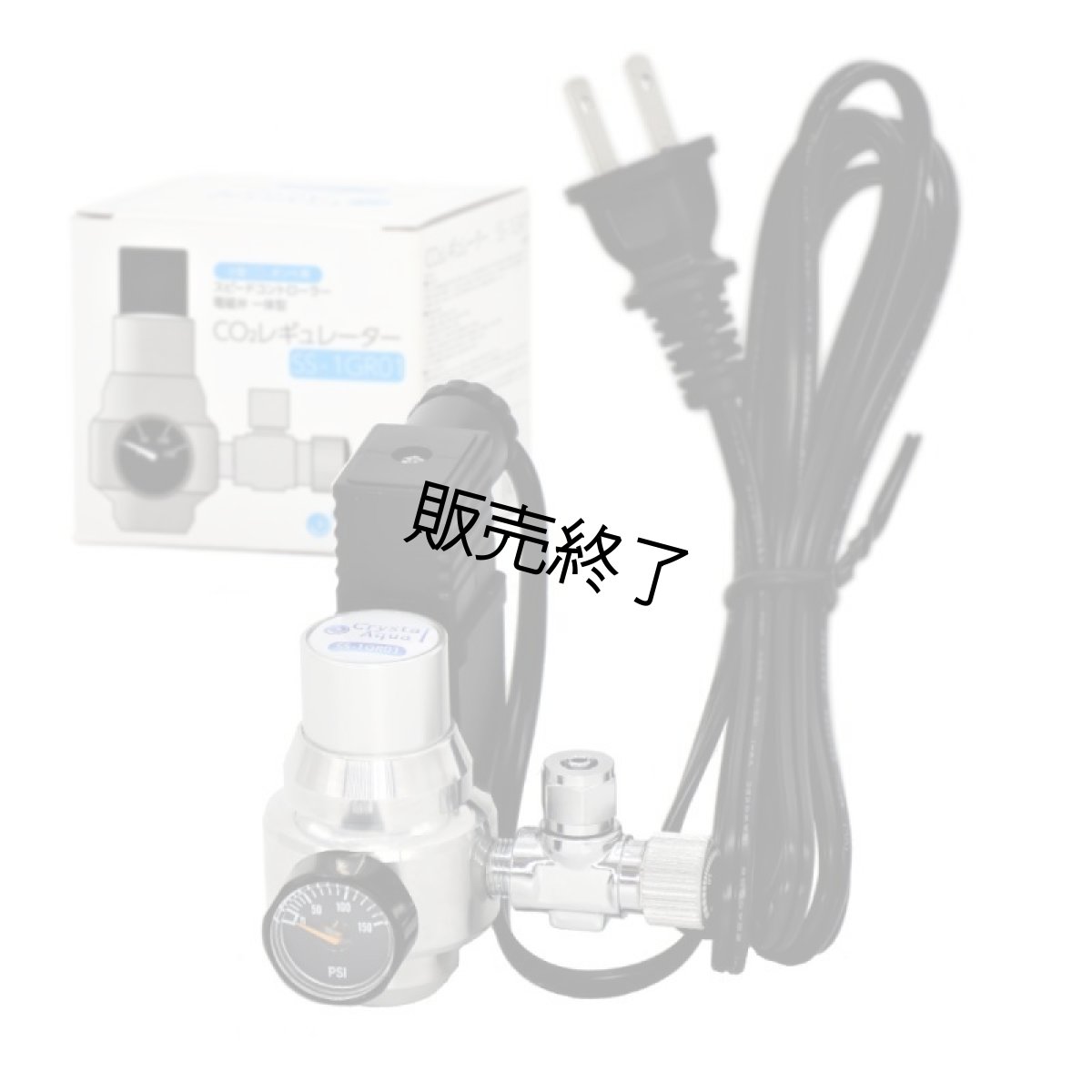 画像1: CO2レギュレーターシンプルタイプ SS-1GR01 / スピードコントローラー・電磁弁一体型 / 小型CO2ボンベ用（5/8-18UNF 内容量74g小型CO2カートリッジボンベ用）アクアリウム 水草用 (1)