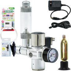 画像1: クリスタルアクア　CO2フルセットCタイプ　水草育成用CO2添加セット　低流量スピコン電磁弁一体型CO2レギュレーター、タイマー他　外部フィルターホースに接続　アクアリウム・水草水槽育成用 (1)